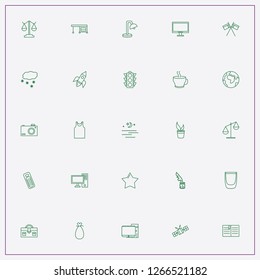 icon set about space with keywords libra, office desk and note book