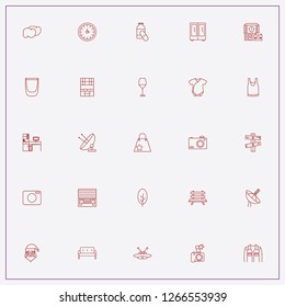 icon set about space with keywords tree leaf, bag and shelf with cupboards