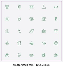 icon set about space with keywords shopping bags, globe and alien