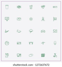 icon set about space with keywords painter, wedding envelope and lady shirt
