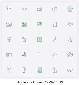 icon set about space with keywords loudspeaker, tears and newspaper