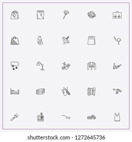 icon set about space with keywords matches box, snowing and cookies