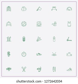icon set about sport with keywords cap, on off and race flag