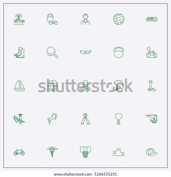 icon set about sport with keywords hand expander,\
volleyball and bicycle