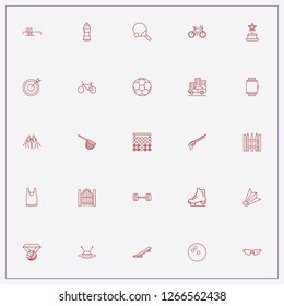 icon set about sport with skate board, soccer ball and archery