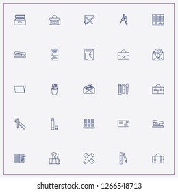 icon set about stationery with keywords stapler, folders and portfolio