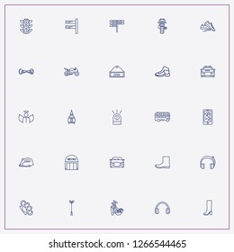 icon set about street with keywords lady sandals, mobile tracking location and bike