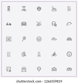 icon set about street with keywords city buildings, car and metro station