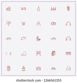 icon set about street with keywords lady sandals, fireplug and car