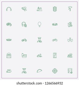 icon set about street with keywords car accident insurance, taco and stall