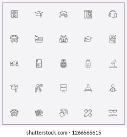 icon set about student with keywords abacus, education and reading