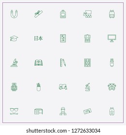 icon set about student with keywords flash card, diploma and japanese language