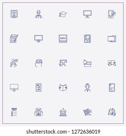 icon set about student with keywords diploms, student lunch and diploma