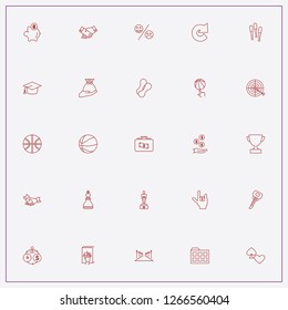 icon set about success with keywords rock sign, target and arrow