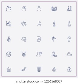 icon set about success with keywords diploma, dice and brain mechanism