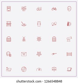 icon set about summer with keywords lake, bicycle and landscape