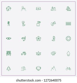 icon set about summer with keywords online shopping, barbecue stand and diving mask