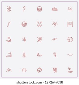 icon set about summer with keywords christian fish, tureen and cabbage