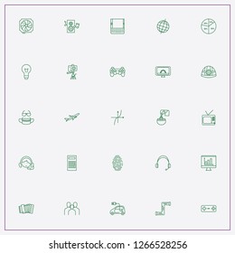icon set about technology with keywords hard disk fan, online support and calculator