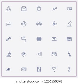 icon set about technology with keywords alarm, cutter and printer