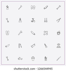 icon set about tools with keywords archeology, caries of tooth and pencil with ruler