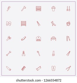 icon set about tools with keywords pencil with ruler, bucket with sand toy and ruler with pencil