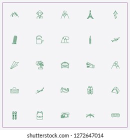 icon set about tourism with keywords airplane tickets, taxi and suitcase
