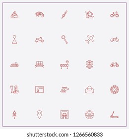 icon set about transport with keywords helicopter, traffic light and airplane