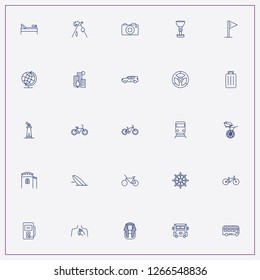icon set about travel with keywords lighthouse, deck chair and pyramid of sphinx
