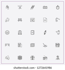 icon set about vintage with keywords paper, ballet shoes and chess watch
