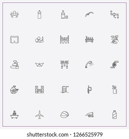 icon set about water with keywords bath, pipes and swimming pool ladder