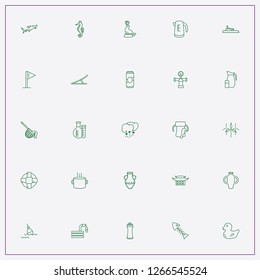 Icon Set About Water With Keywords Jug, Chemical Flask And Garden Hose