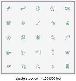 icon set about water with keywords global warming, yacht and tea cup