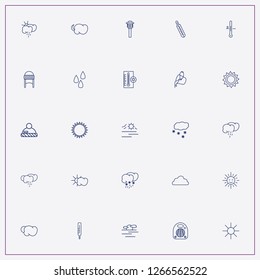 icon set about weather with  humidity, dawn and sunshine