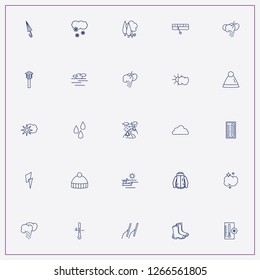 icon set about weather with keywords car window wipers, dawn and cloud