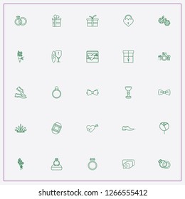 icon set about wedding with keywords arrow in heart, rose and jewellery ring