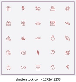 icon set about wedding with keywords bouquet of flowers, wedding ring and butterfly tie