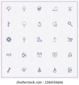 icon set about winter with keywords slippers, christmas bell and santa claus