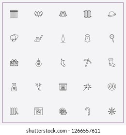 icon set about winter with keywords christmas lollipop, icebreaker and bengal light