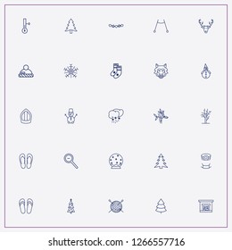 icon set about winter with keywords pope hat, tree and socks