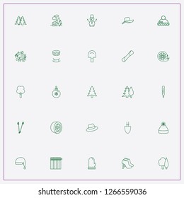 icon set about winter with keywords mediccine mask, shovel and christmas tree toy