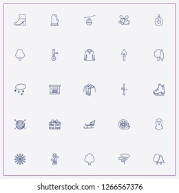 icon set about winter with keywords pullover, trees and snowflake