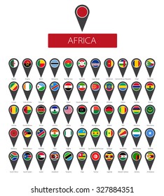 Icon Set of African flags