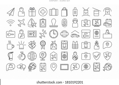 Icon Set Airport Facilities and Services