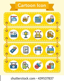 icon set airport vector