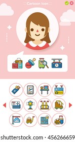 icon set airport vector