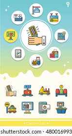 icon set airport vector