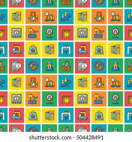 icon set airport vector