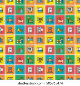 icon set airport vector