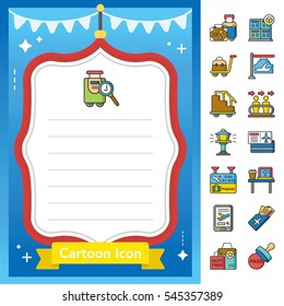 icon set airport vector